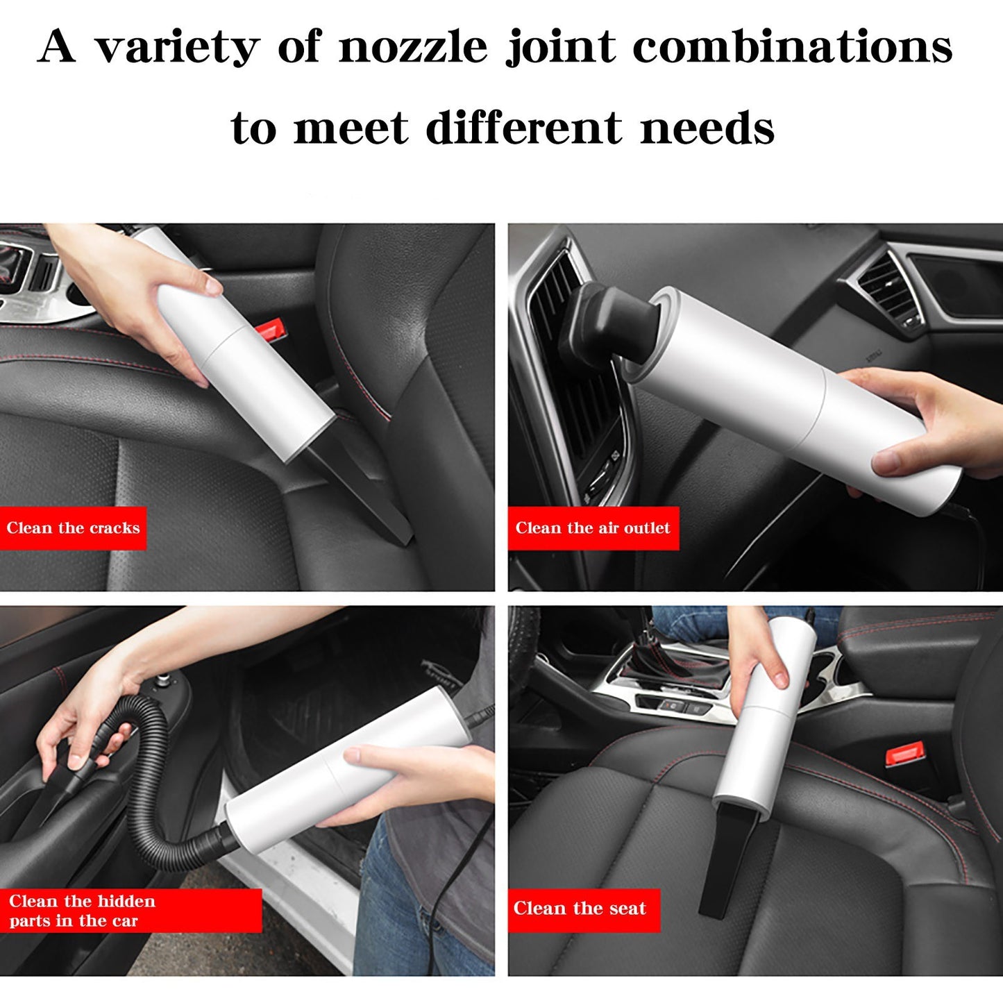 Portable 120W Handheld Vacuum Cleaner with Car Charger