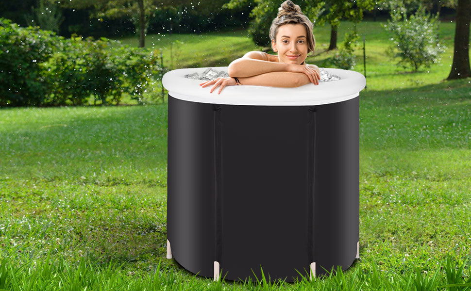 Foldable Outdoor Ice Tub: Portable Cold Water Therapy for Fitness Recovery and Rehabilitation, Insulated
