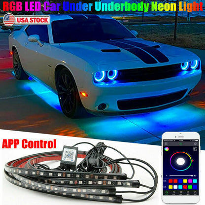 Car LED Neon Light Strip RGB Underglow Atmosphere Lamp