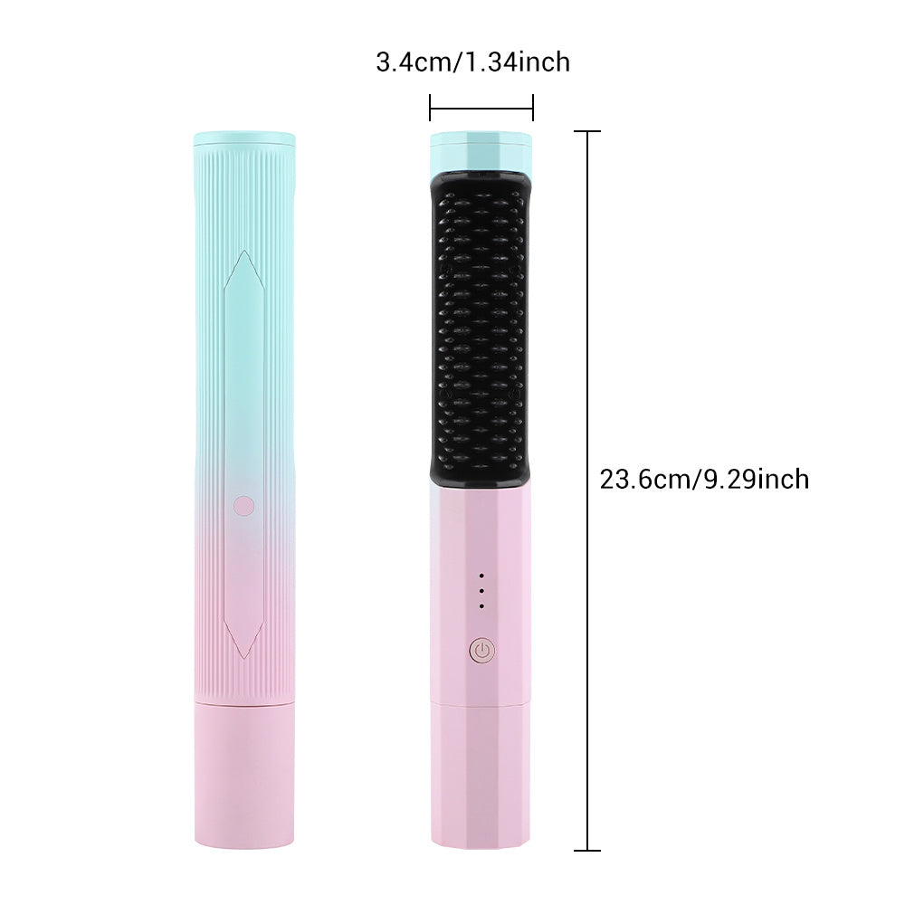 Rechargeable Wireless Hair Straightening and Curling Comb